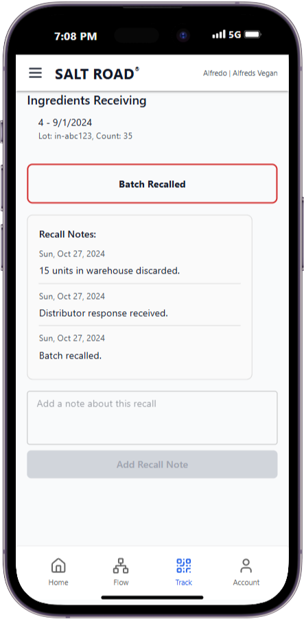Recall Notes